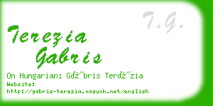 terezia gabris business card